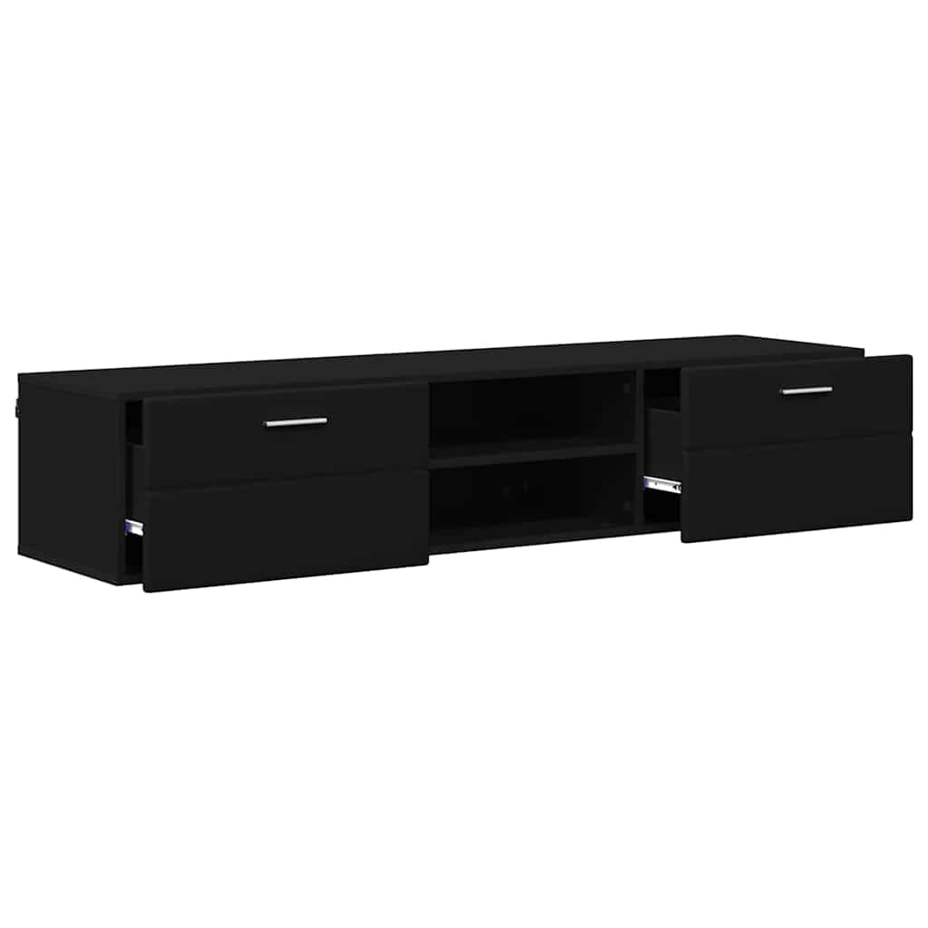 Wandmontiertes Lowboard | Holzschrank | Wandschrank | 2 Schubladen | 150 cm