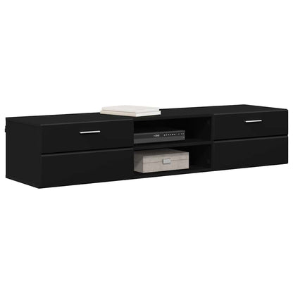 Wandmontiertes Lowboard | Holzschrank | Wandschrank | 2 Schubladen | 150 cm