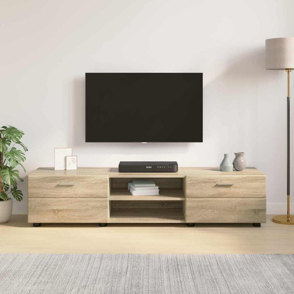 Wandmontiertes Lowboard | Holzschrank | Wandschrank | 2 Schubladen | 150 cm