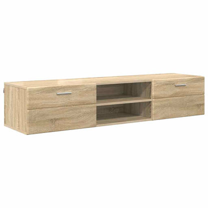 Wandmontiertes Lowboard | Holzschrank | Wandschrank | 2 Schubladen | 150 cm