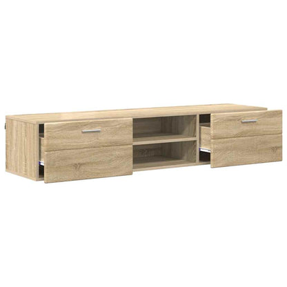 Wandmontiertes Lowboard | Holzschrank | Wandschrank | 2 Schubladen | 150 cm