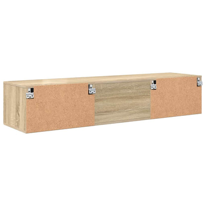 Wandmontiertes Lowboard | Holzschrank | Wandschrank | 2 Schubladen | 150 cm