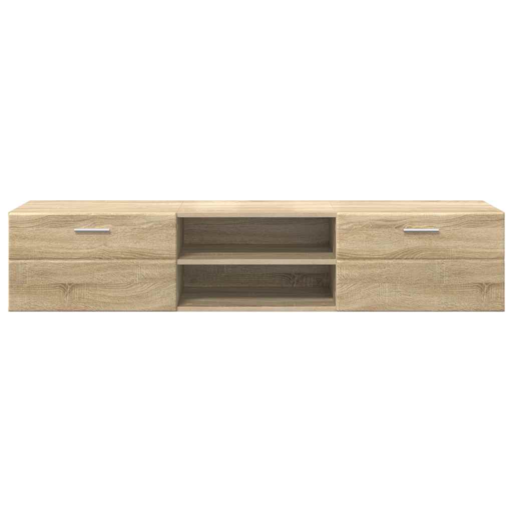 Wandmontiertes Lowboard | Holzschrank | Wandschrank | 2 Schubladen | 150 cm