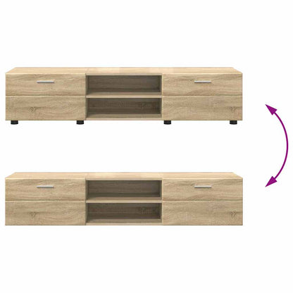 Wandmontiertes Lowboard | Holzschrank | Wandschrank | 2 Schubladen | 150 cm