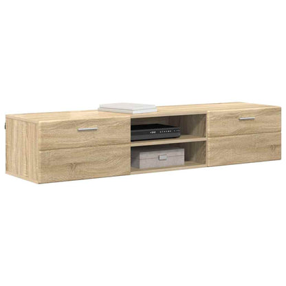 Wandmontiertes Lowboard | Holzschrank | Wandschrank | 2 Schubladen | 150 cm