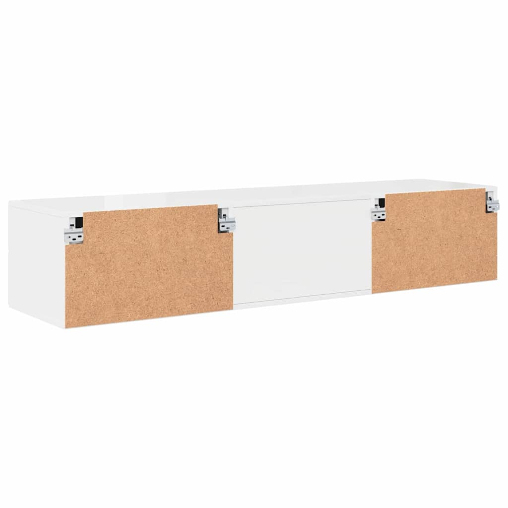 Wandmontiertes Lowboard | Holzschrank | Wandschrank | 2 Schubladen | 150 cm