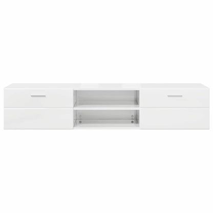 Wandmontiertes Lowboard | Holzschrank | Wandschrank | 2 Schubladen | 150 cm