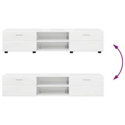 Wandmontiertes Lowboard | Holzschrank | Wandschrank | 2 Schubladen | 150 cm