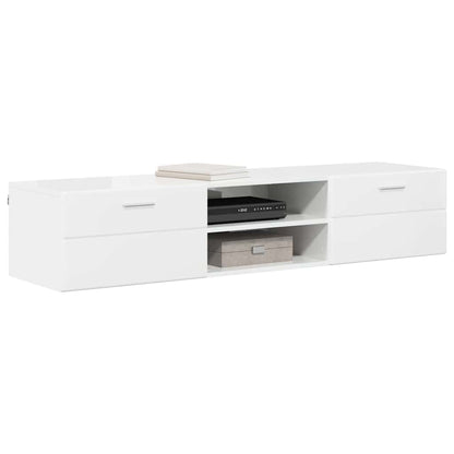 Wandmontiertes Lowboard | Holzschrank | Wandschrank | 2 Schubladen | 150 cm
