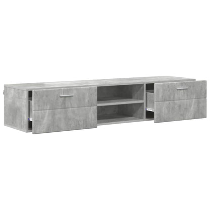 Wandmontiertes Lowboard | Holzschrank | Wandschrank | 2 Schubladen | 150 cm