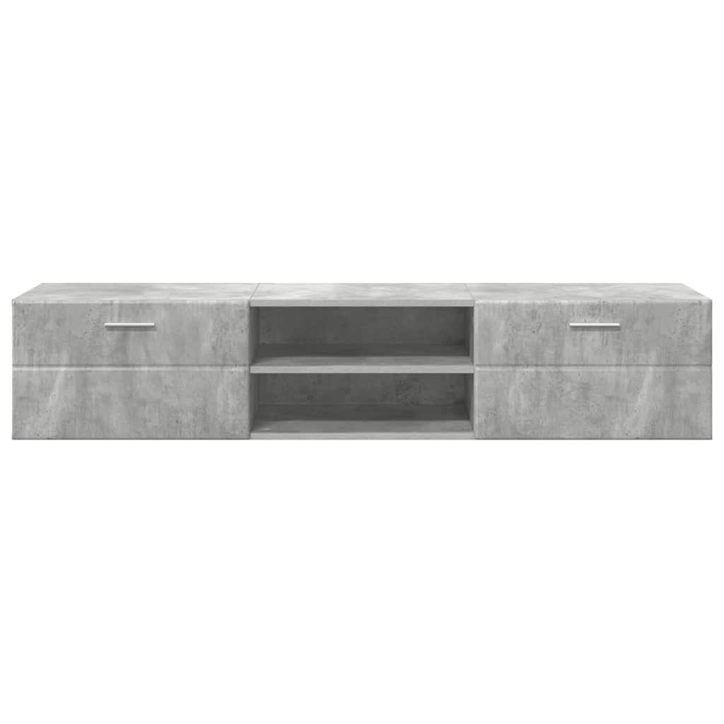 Wandmontiertes Lowboard | Holzschrank | Wandschrank | 2 Schubladen | 150 cm