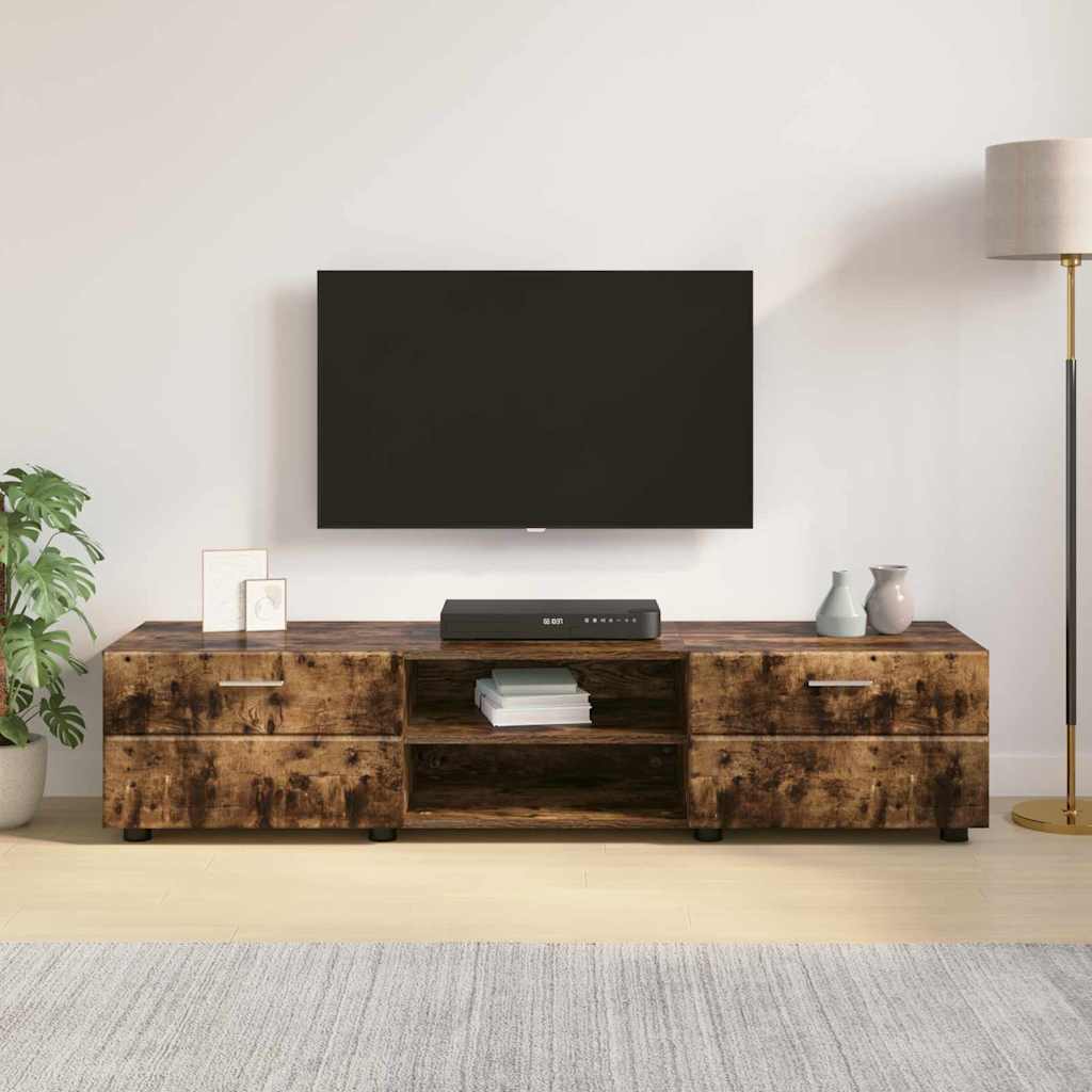Wandmontiertes Lowboard | Holzschrank | Wandschrank | 2 Schubladen | 150 cm