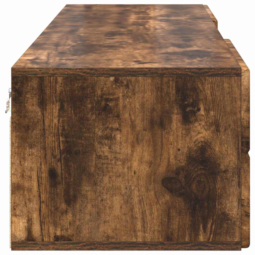 Wandmontiertes Lowboard | Holzschrank | Wandschrank | 2 Schubladen | 150 cm