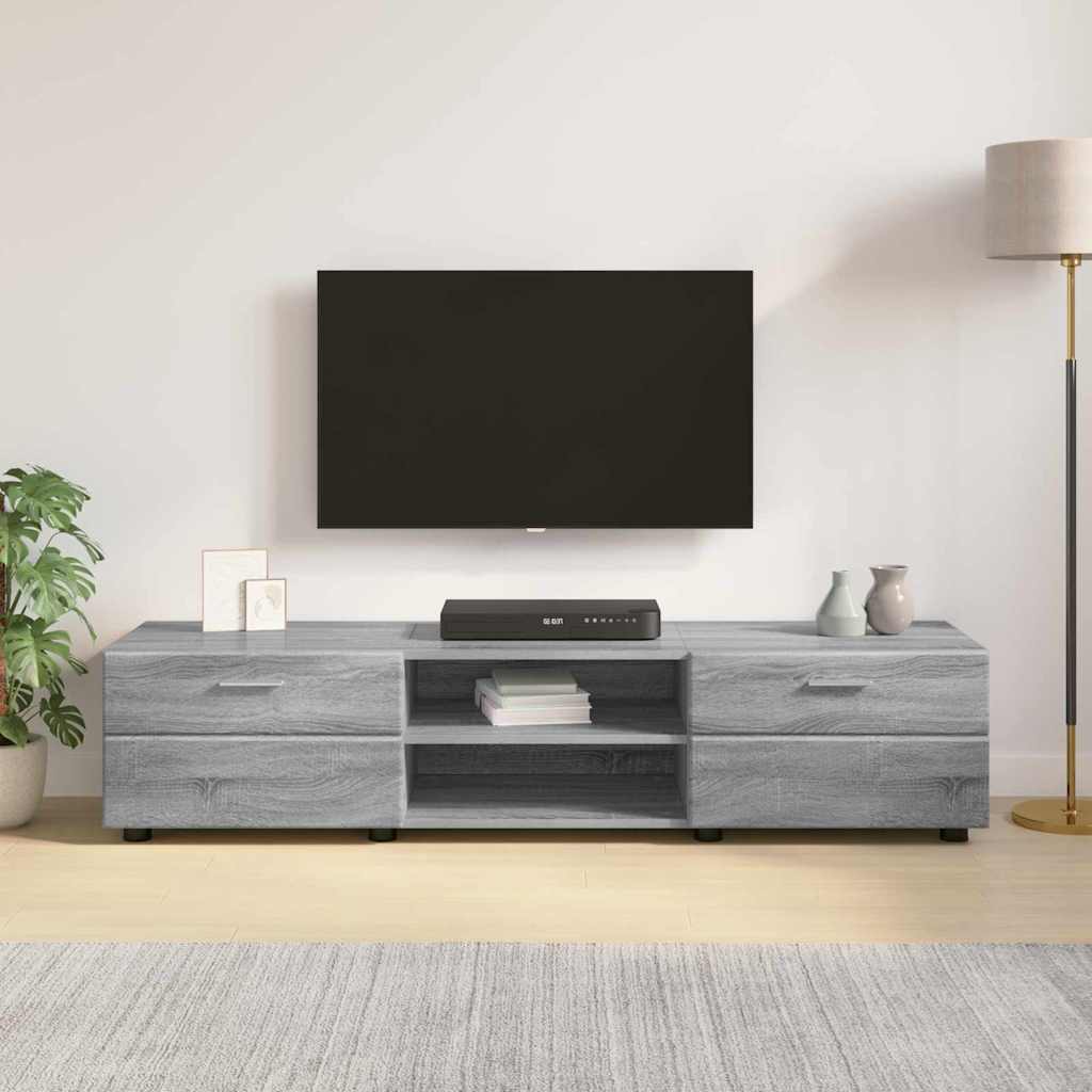 Wandmontiertes Lowboard | Holzschrank | Wandschrank | 2 Schubladen | 150 cm