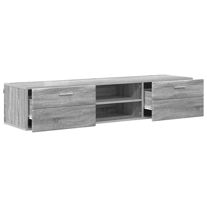 Wandmontiertes Lowboard | Holzschrank | Wandschrank | 2 Schubladen | 150 cm