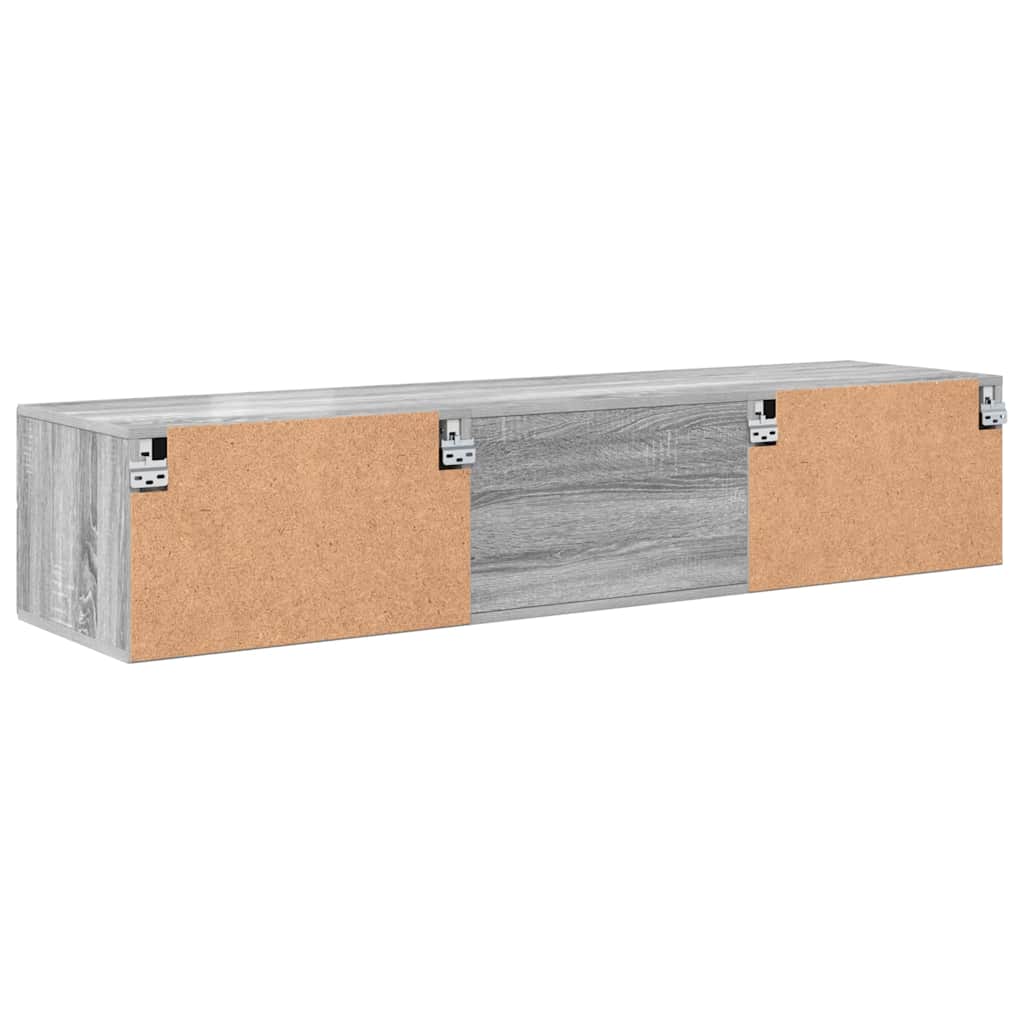 Wandmontiertes Lowboard | Holzschrank | Wandschrank | 2 Schubladen | 150 cm