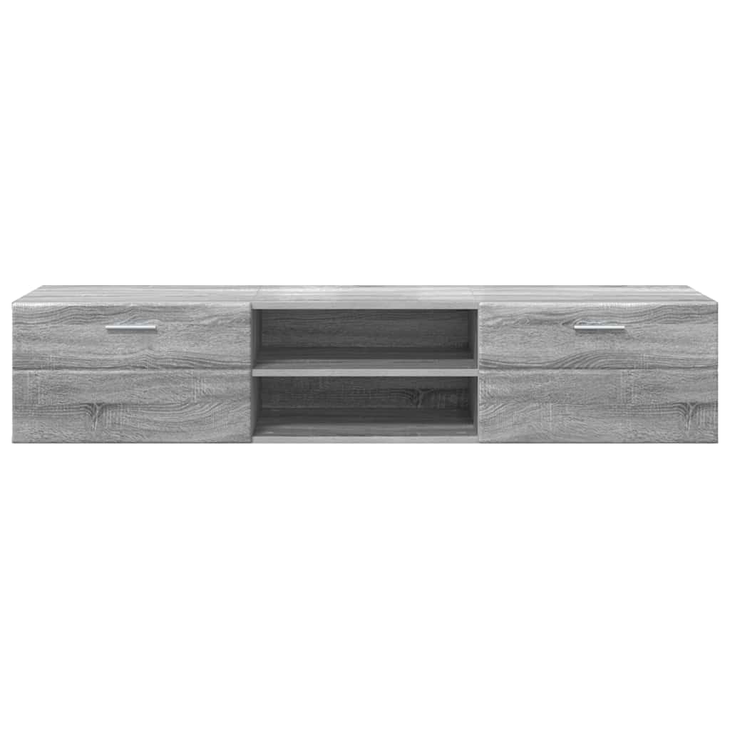 Wandmontiertes Lowboard | Holzschrank | Wandschrank | 2 Schubladen | 150 cm