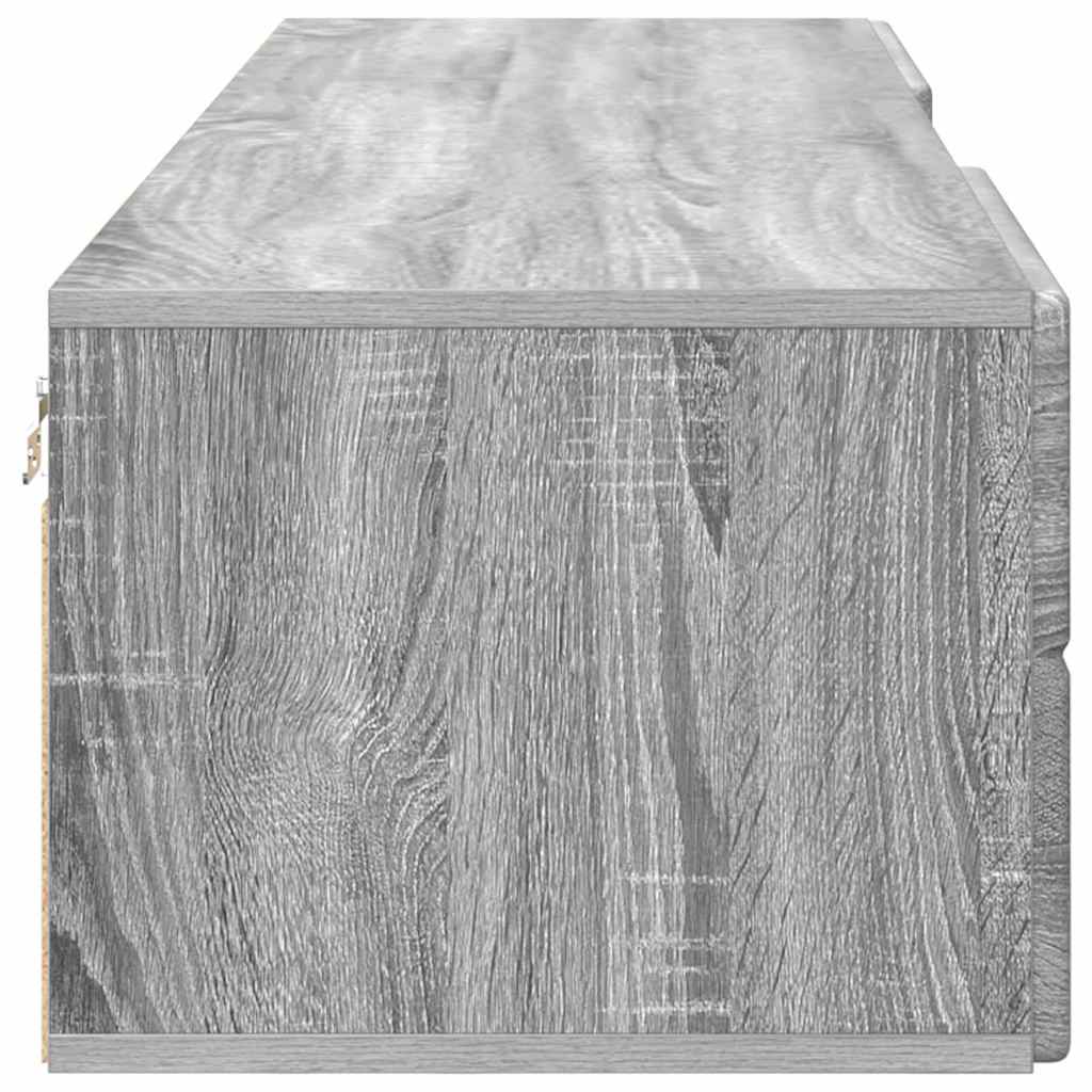 Wandmontiertes Lowboard | Holzschrank | Wandschrank | 2 Schubladen | 150 cm