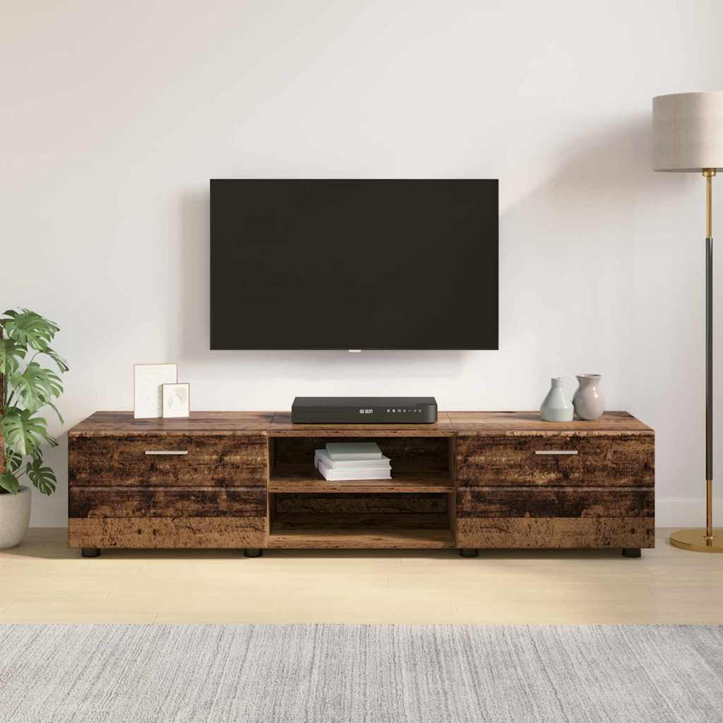 Wandmontiertes Lowboard | Holzschrank | Wandschrank | 2 Schubladen | 150 cm