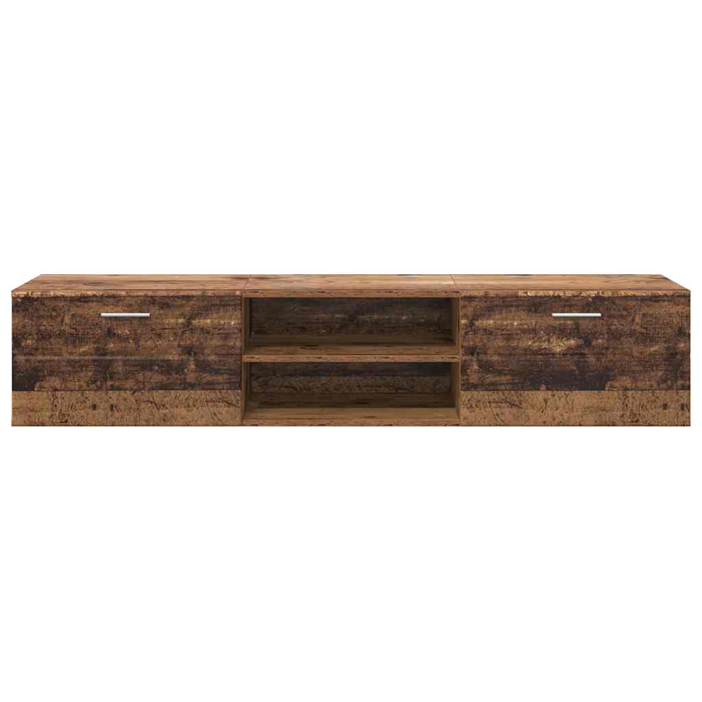 Wandmontiertes Lowboard | Holzschrank | Wandschrank | 2 Schubladen | 150 cm