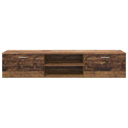 Wandmontiertes Lowboard | Holzschrank | Wandschrank | 2 Schubladen | 150 cm