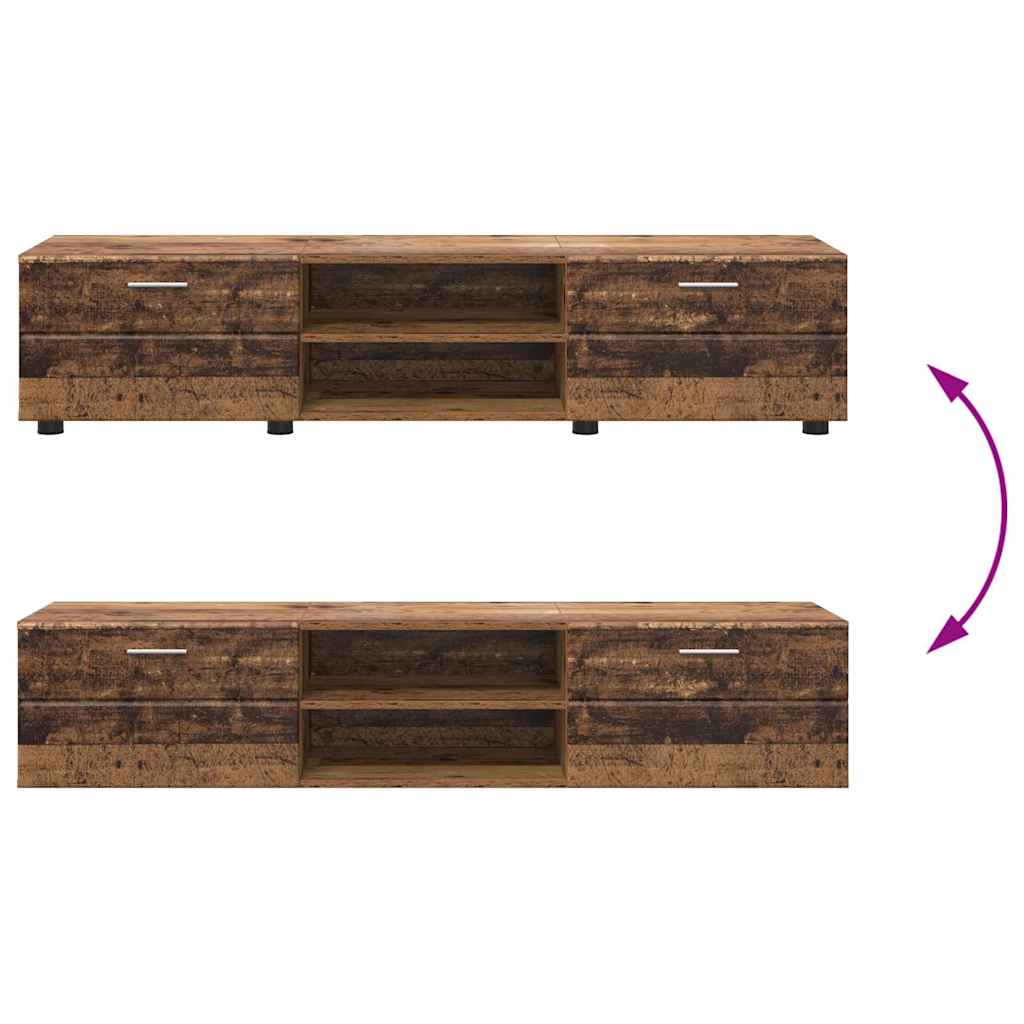 Wandmontiertes Lowboard | Holzschrank | Wandschrank | 2 Schubladen | 150 cm