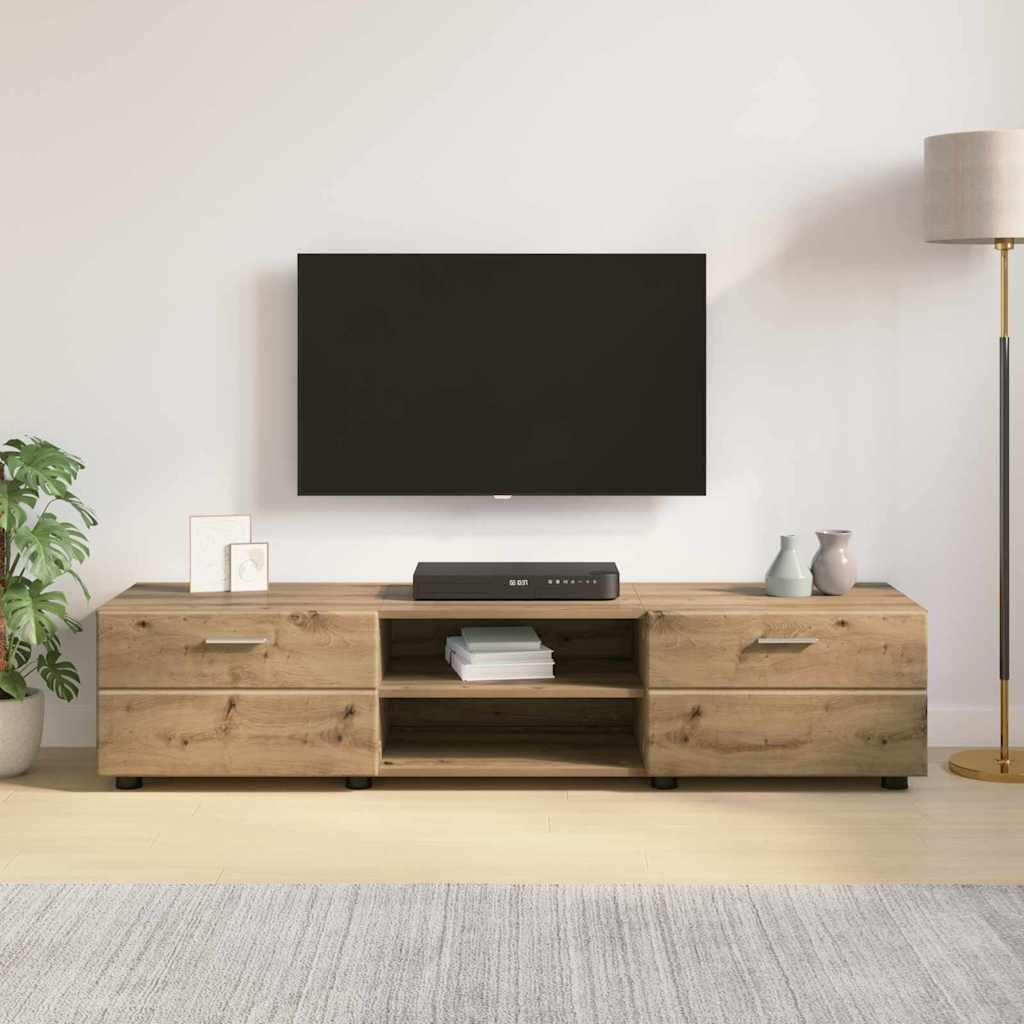 Wandmontiertes Lowboard | Holzschrank | Wandschrank | 2 Schubladen | 150 cm