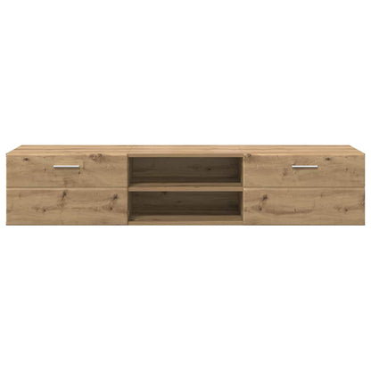Wandmontiertes Lowboard | Holzschrank | Wandschrank | 2 Schubladen | 150 cm