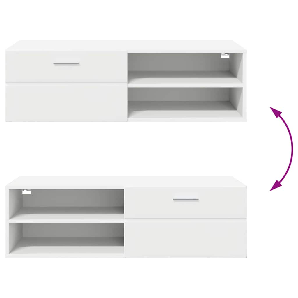 TOP Wandschrank | 1 Schublade | Wandmontiertes Lowboard | Holzschrank | 100 cm
