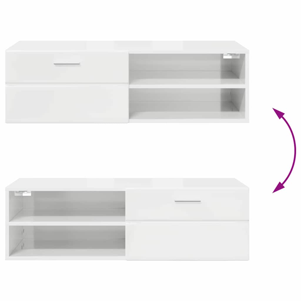 TOP Wandschrank | 1 Schublade | Wandmontiertes Lowboard | Holzschrank | 100 cm