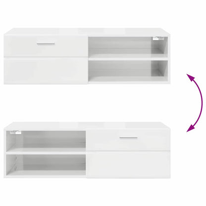 TOP Wandschrank | 1 Schublade | Wandmontiertes Lowboard | Holzschrank | 100 cm