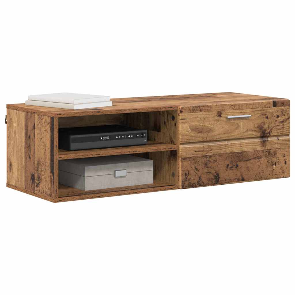 TOP Wandschrank | 1 Schublade | Wandmontiertes Lowboard | Holzschrank | 100 cm