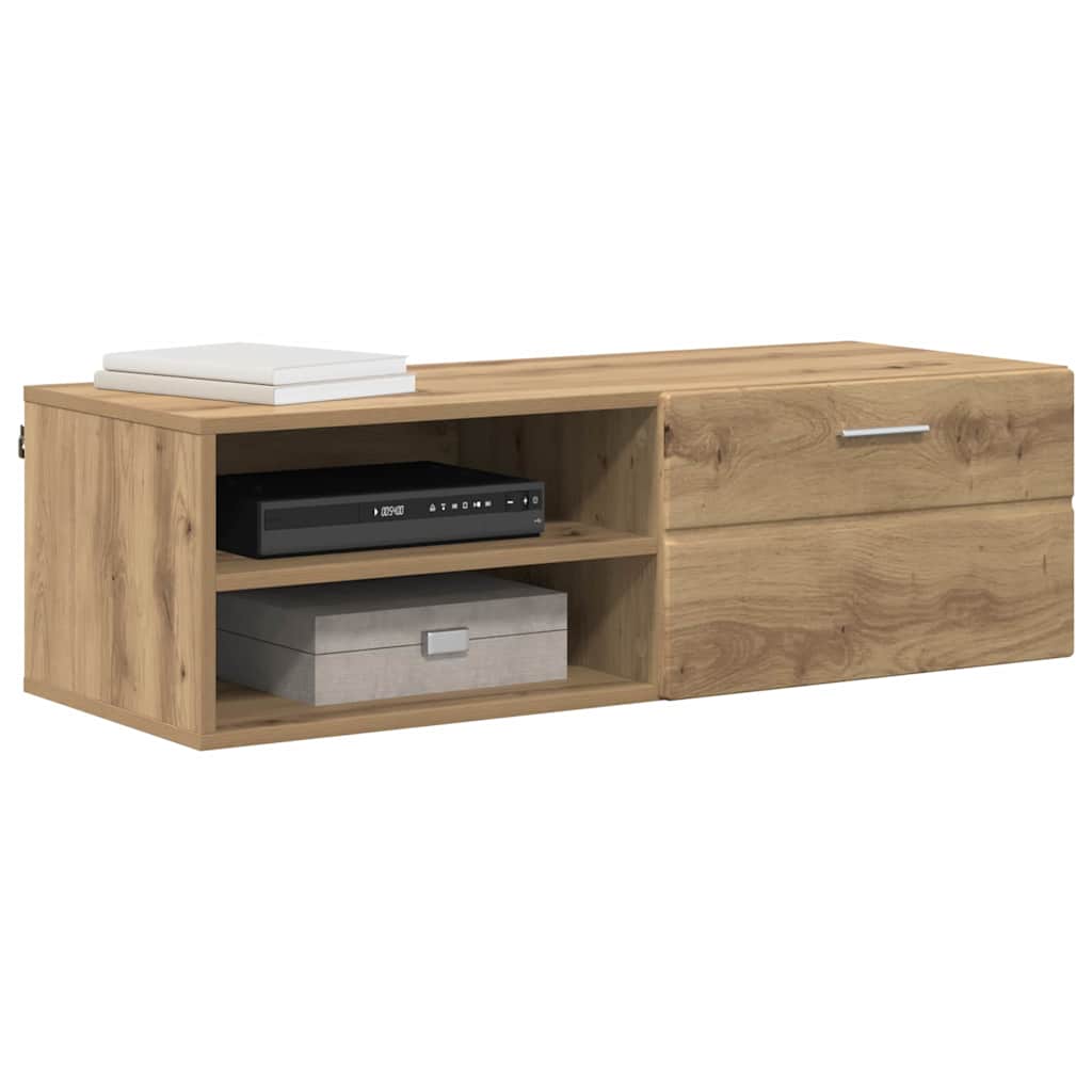 TOP Wandschrank | 1 Schublade | Wandmontiertes Lowboard | Holzschrank | 100 cm