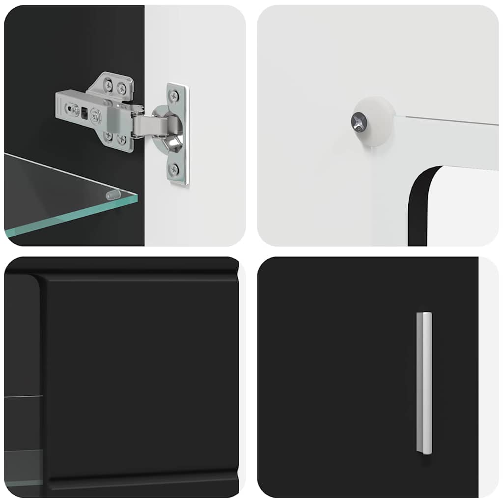 Sideboard | Kommode | Vitrinenschrank | Glastüren | Wohnzimmermöbel | 103 cm