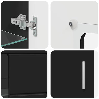 Sideboard | Kommode | Vitrinenschrank | Glastüren | Wohnzimmermöbel | 103 cm