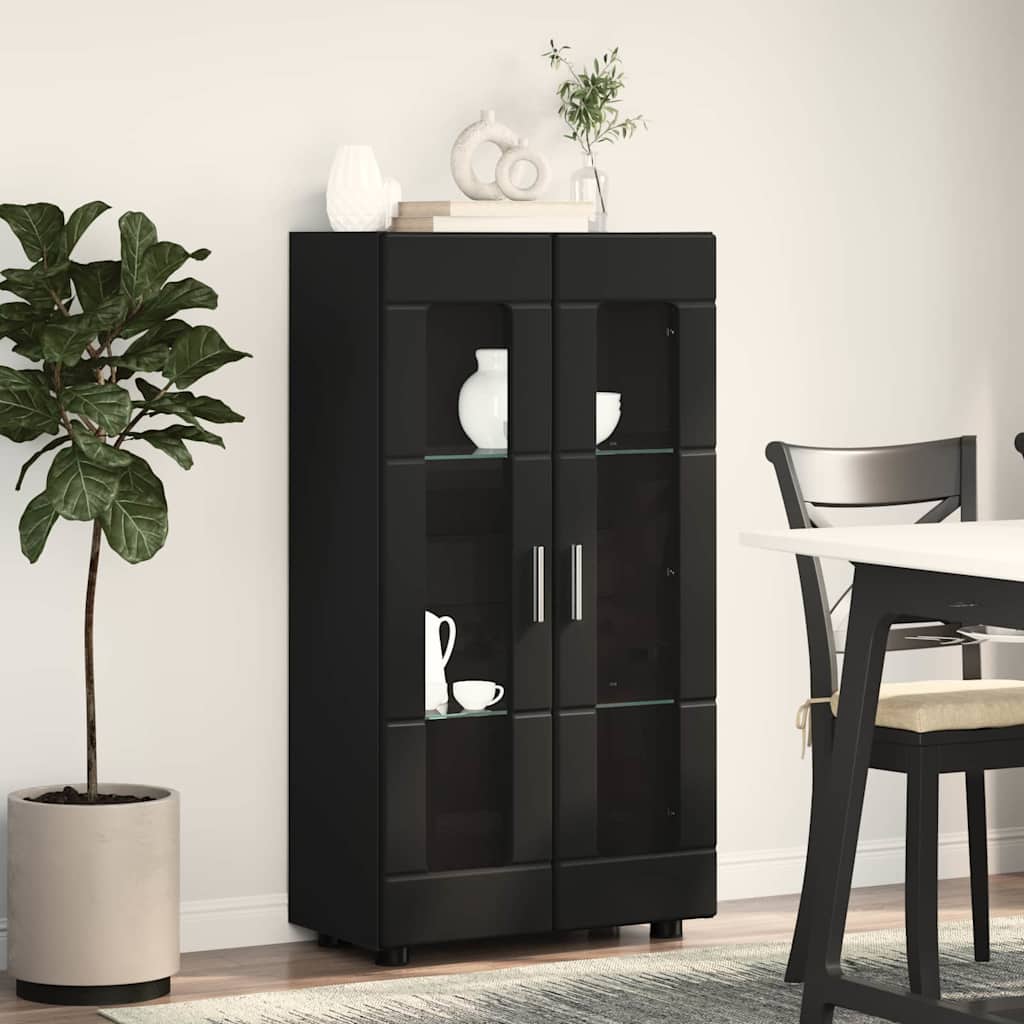 Sideboard | Kommode | Vitrinenschrank | Glastüren | Wohnzimmermöbel | 103 cm