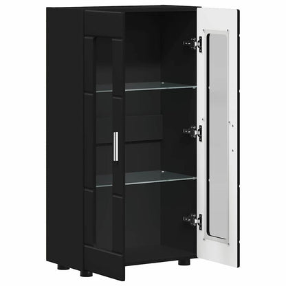 Sideboard | Kommode | Vitrinenschrank | Glastüren | Wohnzimmermöbel | 103 cm