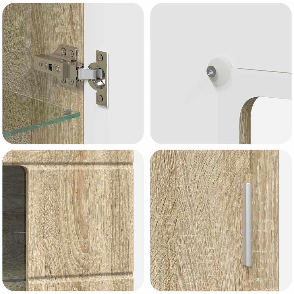 Sideboard | Kommode | Vitrinenschrank | Glastüren | Wohnzimmermöbel | 103 cm