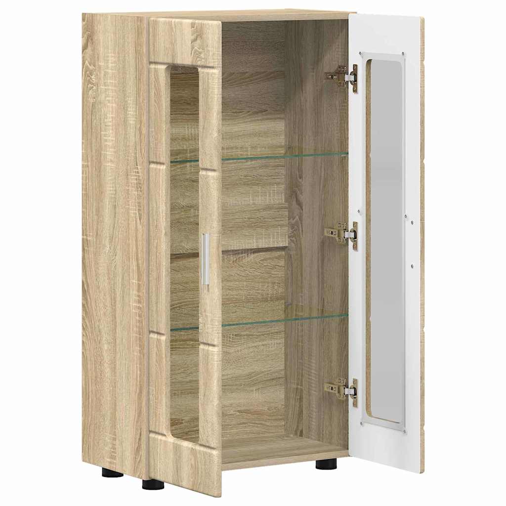 Sideboard | Kommode | Vitrinenschrank | Glastüren | Wohnzimmermöbel | 103 cm
