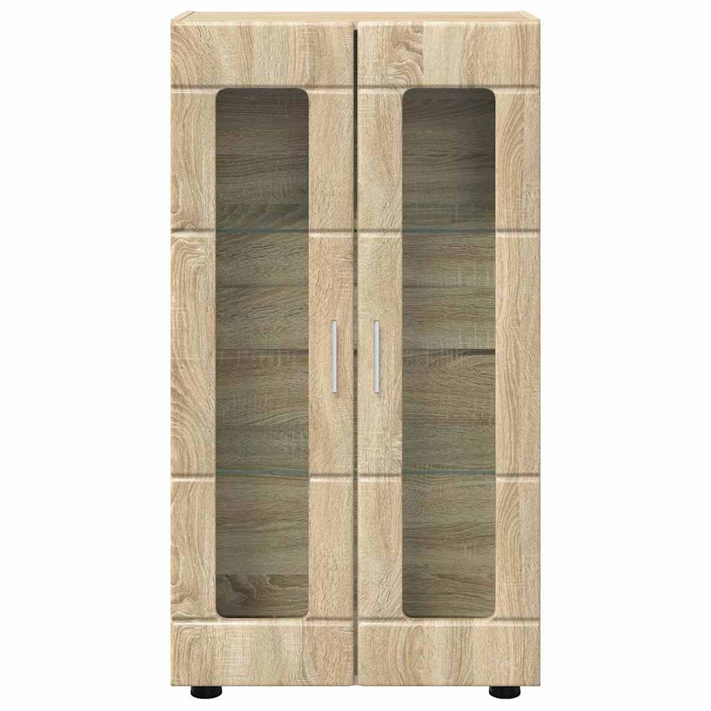 Sideboard | Kommode | Vitrinenschrank | Glastüren | Wohnzimmermöbel | 103 cm