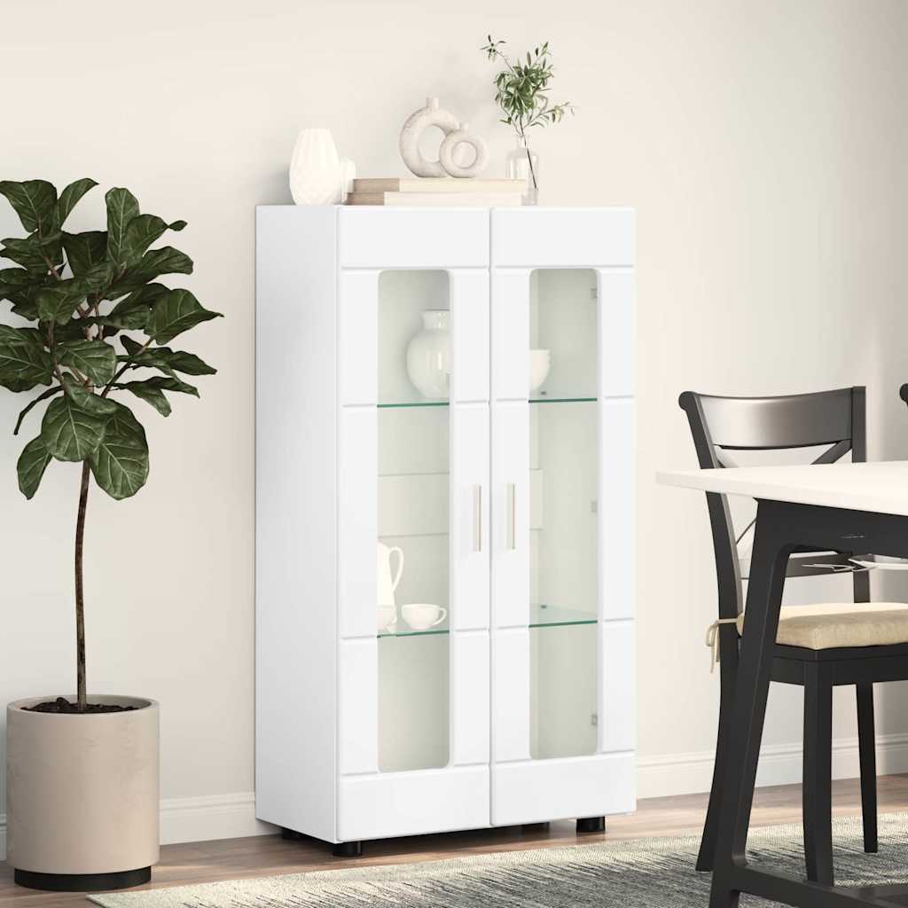 Sideboard | Kommode | Vitrinenschrank | Glastüren | Wohnzimmermöbel | 103 cm