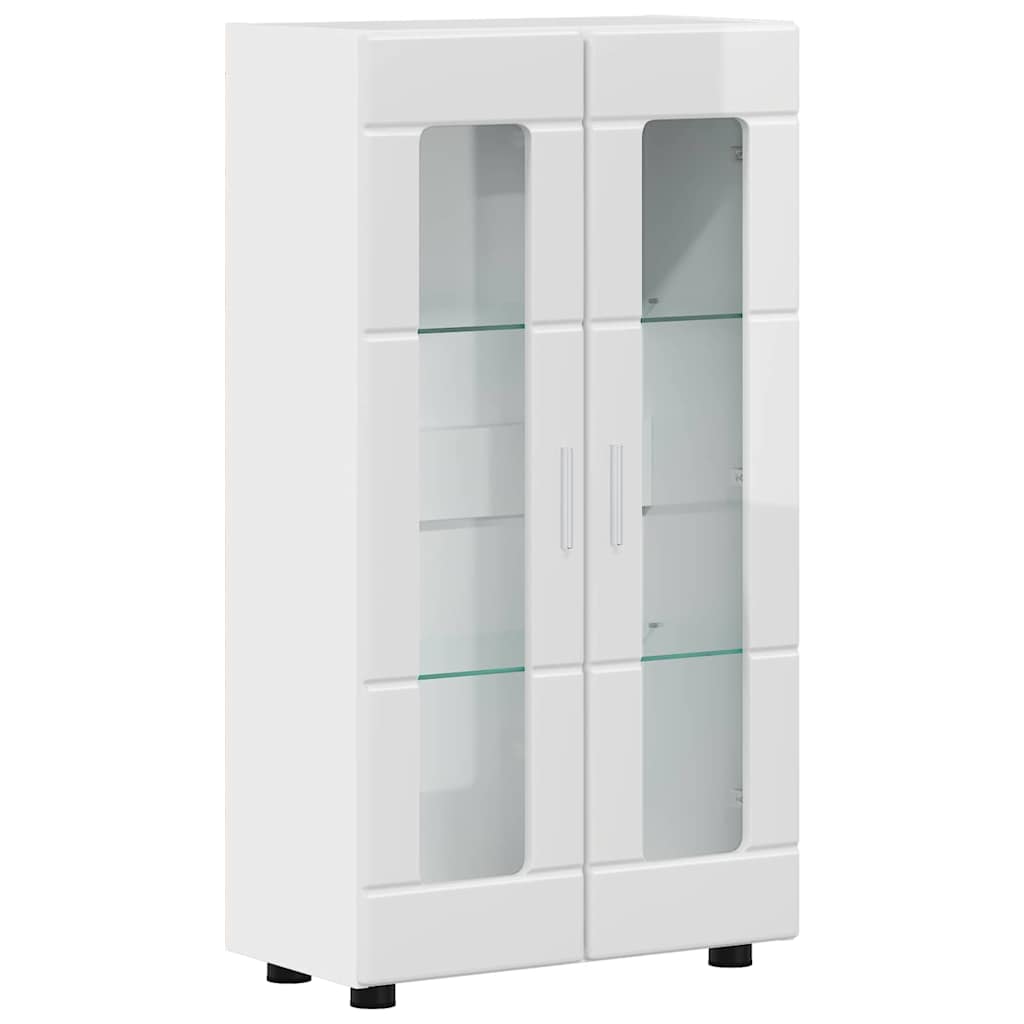 Sideboard | Kommode | Vitrinenschrank | Glastüren | Wohnzimmermöbel | 103 cm