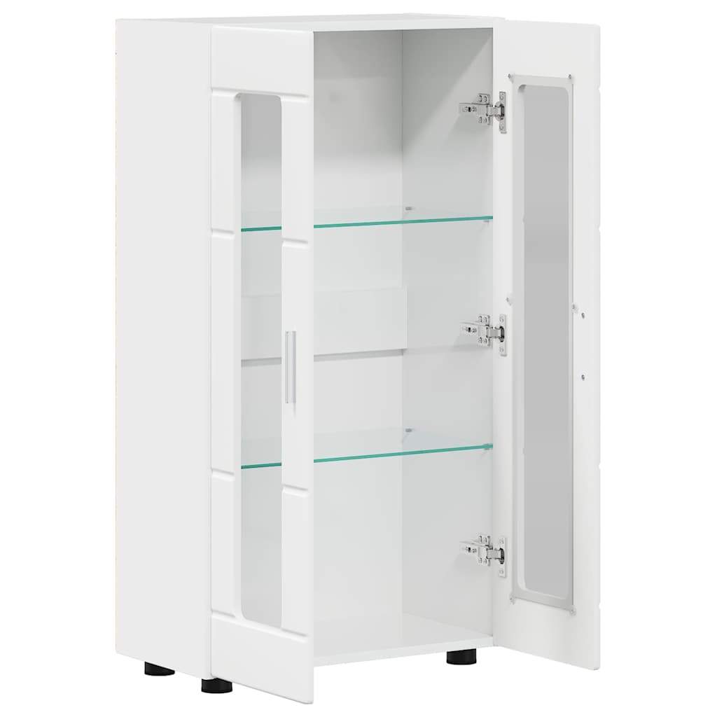 Sideboard | Kommode | Vitrinenschrank | Glastüren | Wohnzimmermöbel | 103 cm