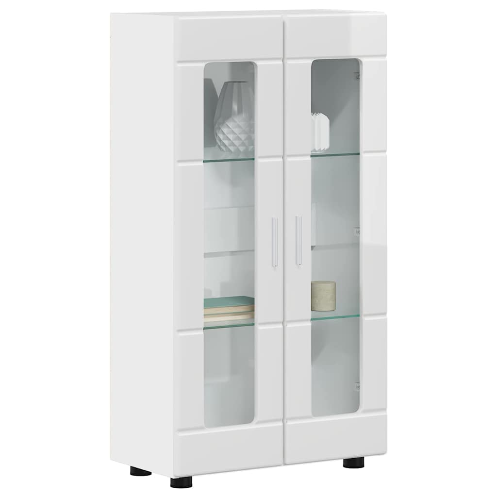 Sideboard | Kommode | Vitrinenschrank | Glastüren | Wohnzimmermöbel | 103 cm