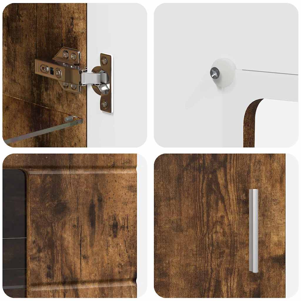 Sideboard | Kommode | Vitrinenschrank | Glastüren | Wohnzimmermöbel | 103 cm