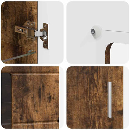 Sideboard | Kommode | Vitrinenschrank | Glastüren | Wohnzimmermöbel | 103 cm