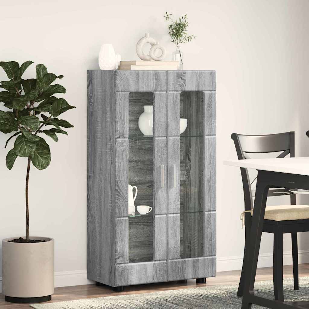 Sideboard | Kommode | Vitrinenschrank | Glastüren | Wohnzimmermöbel | 103 cm