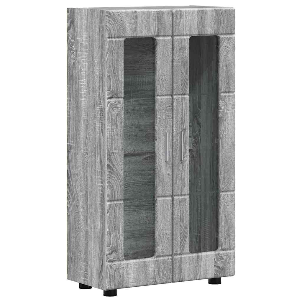 Sideboard | Kommode | Vitrinenschrank | Glastüren | Wohnzimmermöbel | 103 cm