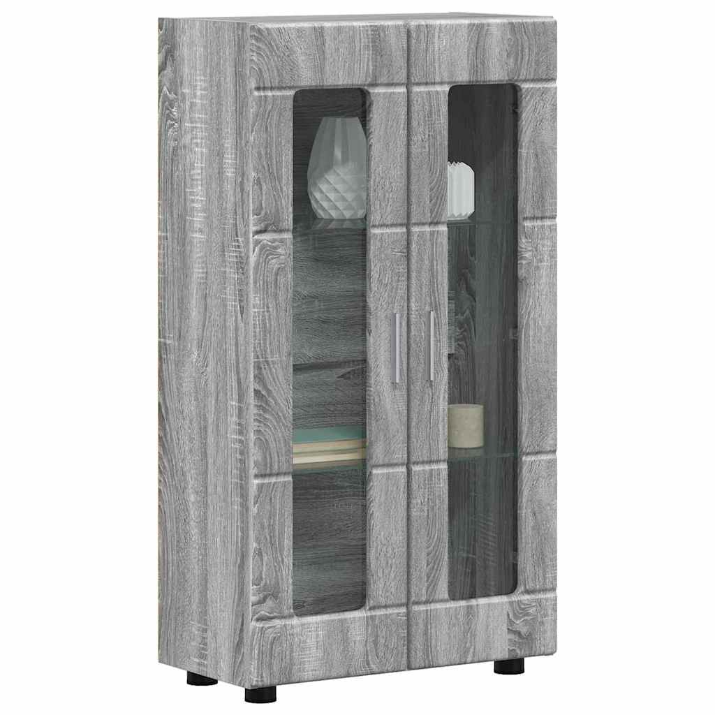 Sideboard | Kommode | Vitrinenschrank | Glastüren | Wohnzimmermöbel | 103 cm