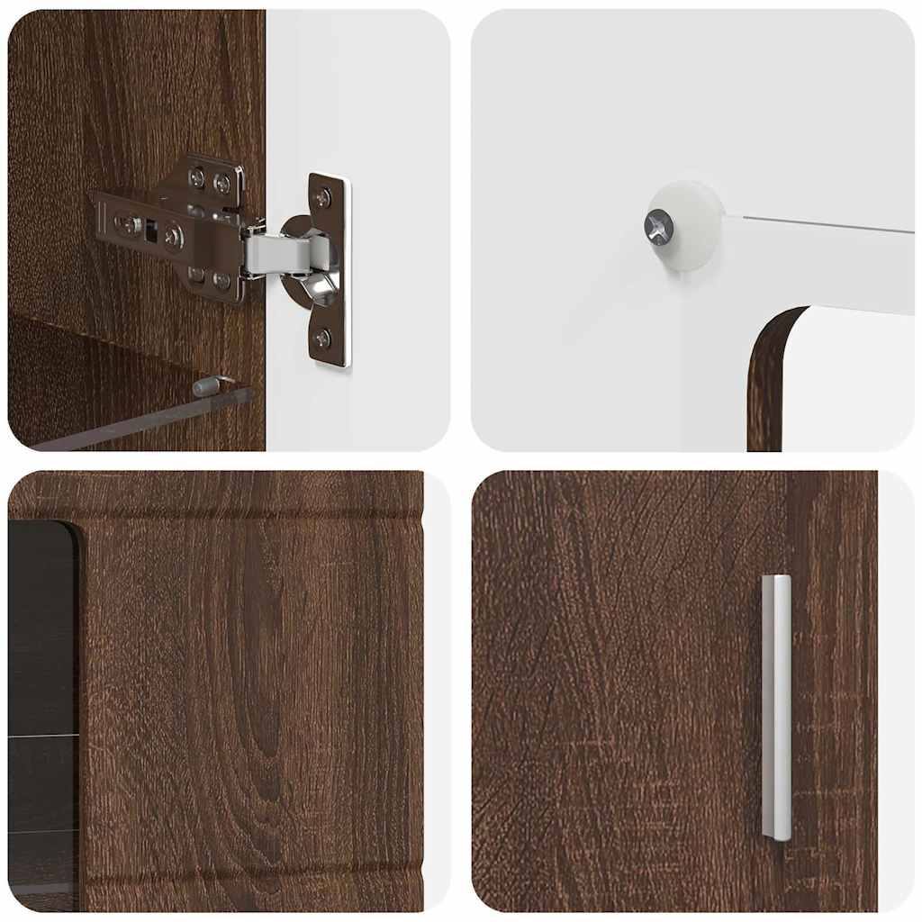 Sideboard | Kommode | Vitrinenschrank | Glastüren | Wohnzimmermöbel | 103 cm